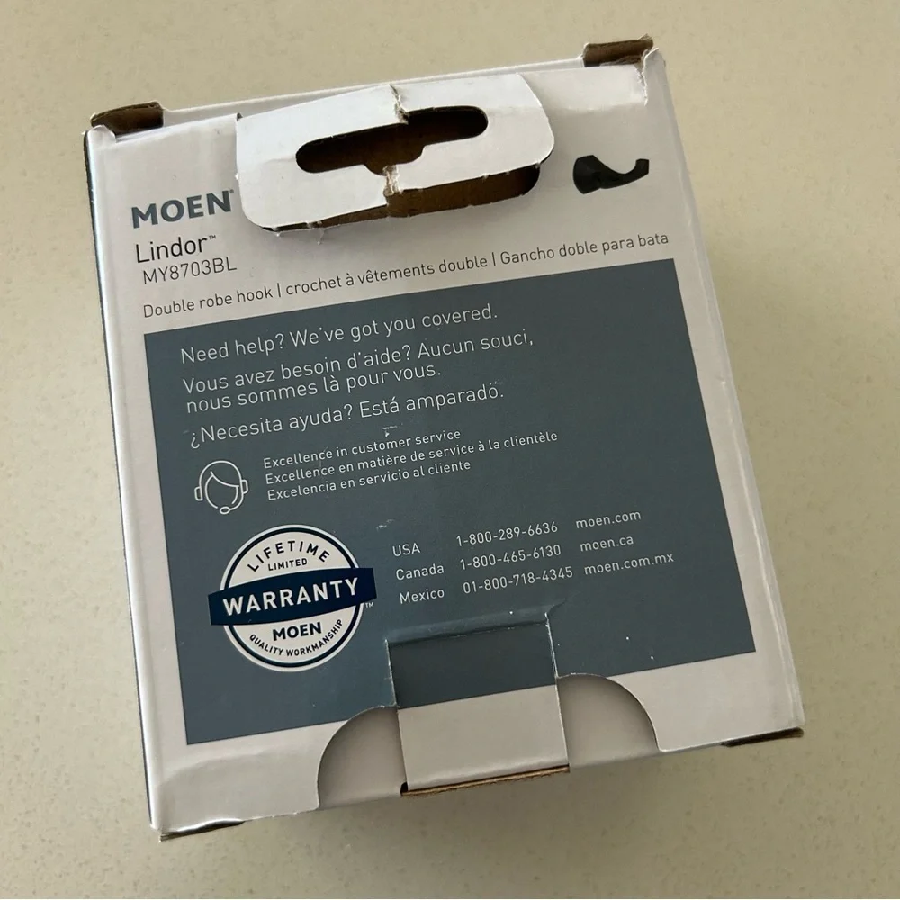 Moen Lindor Collection Double Robe Hook
